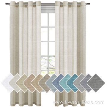 Natural Linen Curtains Rich Linen Blended Sheer Drapes
